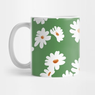 green daisy floral pattern Mug